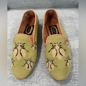 Green Needlepoint Loafers